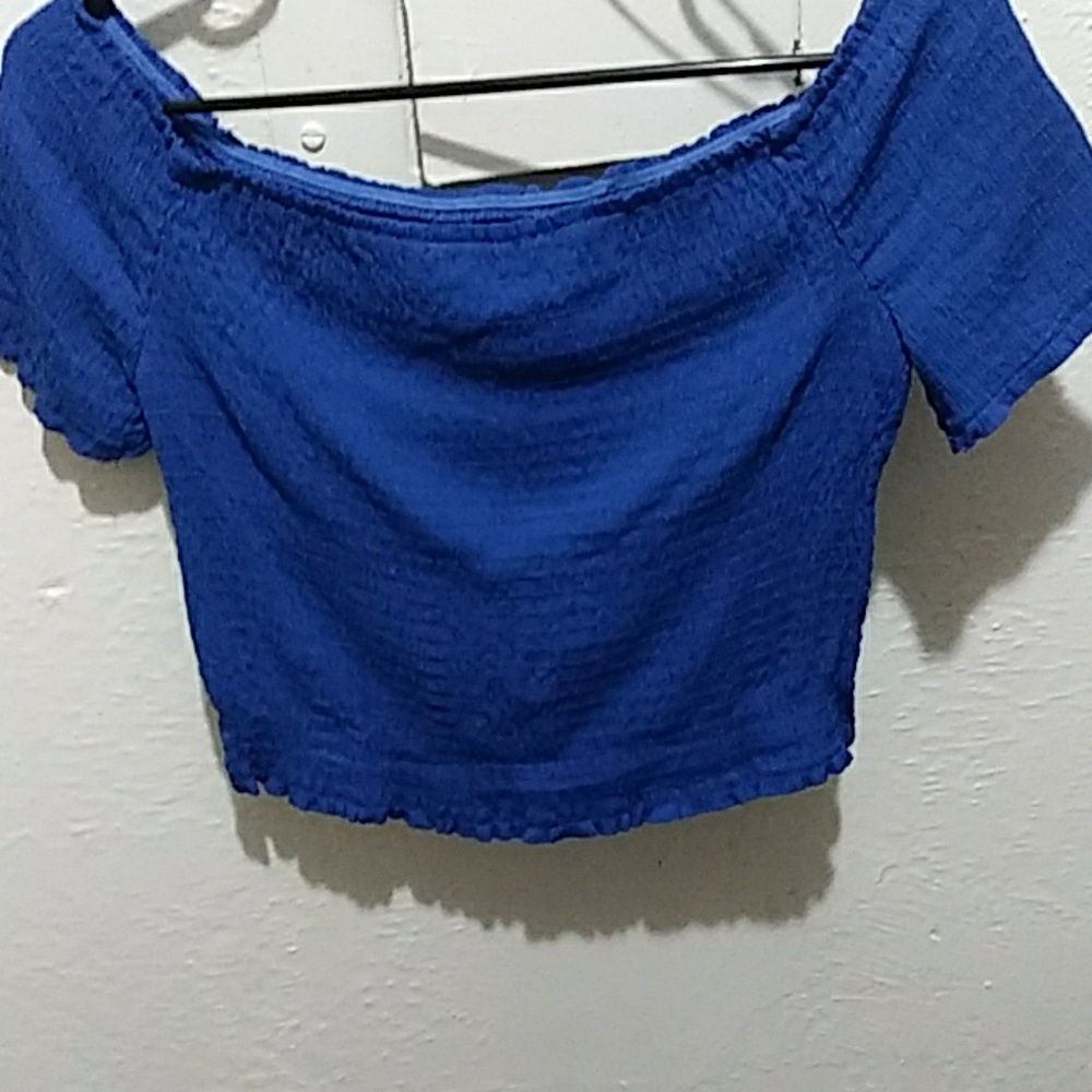 Blue crop top